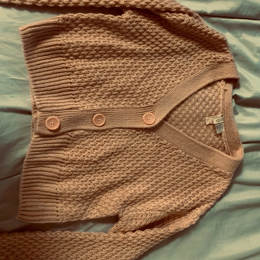 Yogurt pink knited cardigan